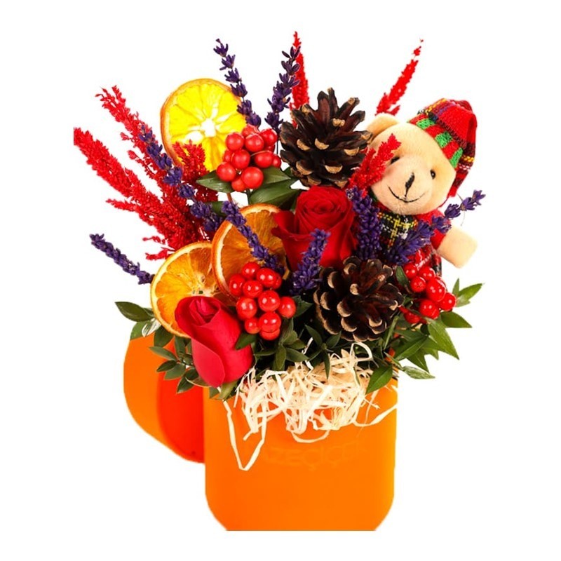 Teddy Box Kokina Aranjmanı Kokina